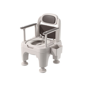 Portable Toilet Stool For Elderly Pregnant Postpartum Adults Indoor Home Use PP Material With Armrests And Soft <b>Pad</b> - Product Image 3