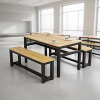 Tables et chaises de cantine scolaire rectangulaires personnalisées pour un design moderne, durables et résistantes