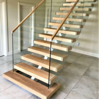 Benutzer definierte moderne Villa schwimmende Boden treppe Australian Standard Straight Stringer Mono Stringer schwimmende Treppe