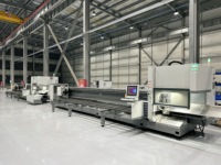 Jinan LASER 1500W 3000W 6kW CNC-Rundrohrrohr-Faserlaser schneide maschine mit automatischem Lader