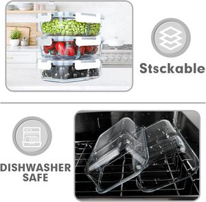Offre Spéciale : Boîte Alimentaire en Verre Écologique, Compatible Micro-ondes, Anti-fuite, pour Bento, Préparation de Repas et Utilisation en Cuisine - Product Image 3