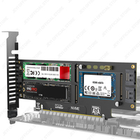 مصنع JEYI 3-in-1 M.2 vme SATA MSATA إلى PCIe SATA محول بطاقة الألومنيوم PCIe/nour مع دروبشيبينغ