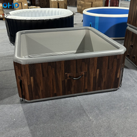 Jacuzzi carré gonflable à prix de gros avec jets de massage, portable, en technologie Drop Stitch, pour les passionnés de fitness en extérieur