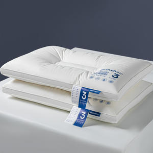 Bantal leher serviks ergonomis, bantal sanitasi 3 tahan, bantal tempat tidur serat poliester 100% katun - Product Image 3