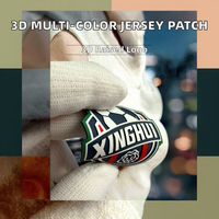 Patchs en silicone 3D pour transfert thermique sur maillots de football, impression sérigraphique, transfert thermique en silicone 3D