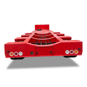Cuello de cisne 50 Ton Extended Tow <span class=keywords><strong>Dolly</strong></span> suspensión neumática Semi Remolque estiramiento telescópico cama baja Lowbed Lowboy remolque chasis - Product Image 2