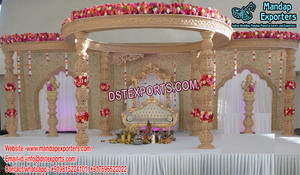 Transparents en bois pour mariage, porte-bonheur, Gujarati, paon, nouveau Design Paisley, chant en bois, sculpté lourd - Product Image 5