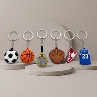 Porte-clés publicitaire personnalisé en PVC souple en forme de maillot de football pour événements sportifs, souvenir d'équipe athlétique, vente en gros