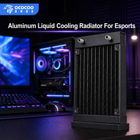 Radiateur de refroidissement à eau en aluminium haute performance OCOCOO OC-120L-6 de 120 mm, échangeur de chaleur à 6 tubes pour PC, serveur, industriel, médical