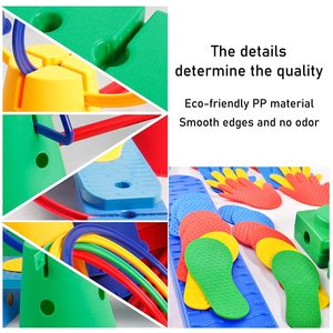 Berçário infantil, obstáculo, equilíbrio de treinamento de curso e coordenação, jogo de saltos, combo, argolas de agilidade plásticas duráveis, equipamentos sensorial - Product Image 6