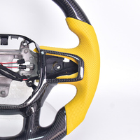 Volant sport CarbonStep pour Donge Ram 1500 TRX modifié avec LED, en fibre de carbone, assemblé avec du cuir perforé en daim velours