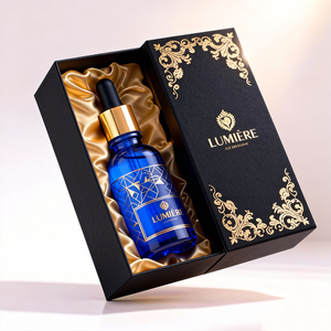 En stock, flacon bleu essentiel de 15 ml, flacon pharmaceutique avec compte-gouttes personnalisé pour huile essentielle, sérum pour la peau, produits chimiques, parfum - Product Image 1