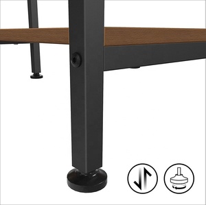 북유럽 본사 스틸 프레임 현대 브라운 블랙 연구 테이블 PC 컴퓨터 책상 선반 - Product Image 6