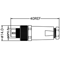 Connecteur d'assemblage M9 de haute qualité, métal mâle/femelle, soudure, 2-8 broches, 1-4A, 125V, IP68, contacts plaqués or pour l'automatisation