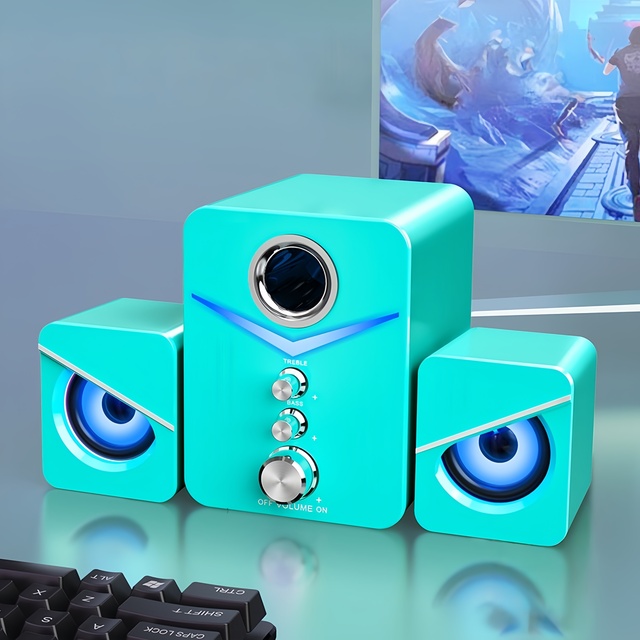 Wired Desktop Subwoofer Speakers for Home Computers and Laptops - Wholesale Party Equipment