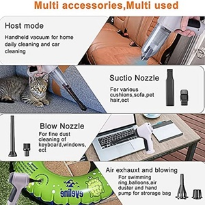 เครื่องดูดฝุ่นมือถือขนาดเล็ก 6000PA กำลังดูดแรง ไร้สาย สำหรับทำความสะอาดรถยนต์ - Product Image 4