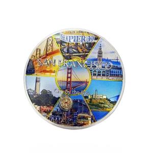 2025 gran oferta 3D imanes de nevera de papel de aluminio en relieve hermoso logotipo personalizado recuerdos <span class=keywords><strong>destinos</strong></span> turísticos <span class=keywords><strong>mundiales</strong></span> bajo MOQ Metal - Product Image 2