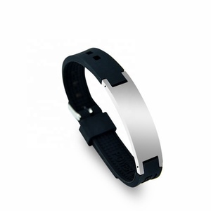 Gelang Silikon Anti Lelah Anti Radiasi MECYLIFE, Gelang Magnet Energi Pria Logam Kosong - Product Image 6