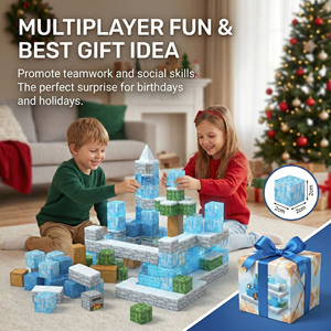 Bloques de Construcción AiJH Lce Snow World, Juego de Bloques de Construcción para Niños, Rompecabezas, Casa, Mina, Cueva Subterránea, Cubos de Construcción - Product Image 3