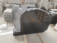 Stèle funéraire personnalisée en granit noir du Shanxi, sculptée à la main, pour cimetière et mausolée