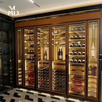 Refrigerador Enfriador de Vino de Acero Inoxidable de Lujo Personalizado para Sala de Estar Moderna, Gabinete de Vino de Doble Zona para 300 Botellas