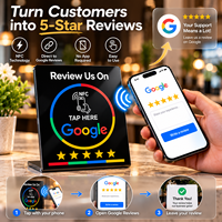 Support de table intelligent NFC Google Review Tap Point noir pour avis clients sans contact – Affichage de commentaires pour point de vente