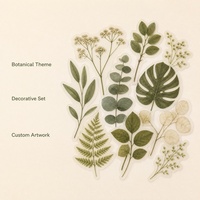 Ensemble d'autocollants décoratifs sur le thème des plantes botaniques personnalisées pour journal, conteneur et artisanat DIY