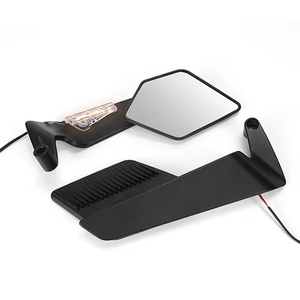 Rétroviseur pliable avec clignotant intégré et réflecteur pour moto, scooter, moto de rue, aile fixe modifiée – Vente chaude - Product Image 2