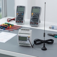 Medidor IoT trifásico Acrel ADW300-4GHW con pantalla LCD y comunicación por una tarjeta SIM para monitoreo de carga de vehículos eléctricos