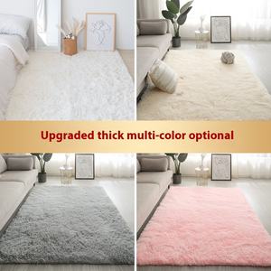 <span class=keywords><strong>Tapis</strong></span> moderne de style nordique rouge bordeaux, 10 mm <span class=keywords><strong>d</strong></span>'épaisseur, pelucheux, à poils longs, antidérapant, pour chambre à coucher, salon, fabriqué à la machine - Product Image 4