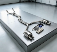 Système d'échappement ajusté en alliage de titane pour Audi S3 2.0T (2015-2019) avec silencieux cat-back, downpipe et section arrière, silencieux électronique