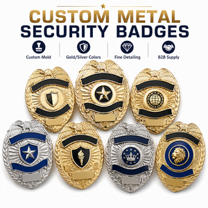 Insignia de Seguridad Metálica Personalizada de Alta Calidad para Guardias de Seguridad, Fabricante Mayorista - Product Image 5