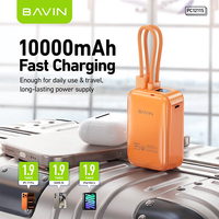 BAVIN Trois couleurs disponibles, PC1211S portable et tendance, 10000mah 35W avec câble de charge double