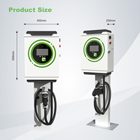 Estación de Carga para Vehículos Eléctricos de Pared, 30kw 40kw, Pantalla LCD, CCS 1/CCS 2/GB/T, Comercial/Doméstico, Cargador de un Solo Conector