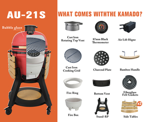 <span class=keywords><strong>Barbecue</strong></span> au charbon de bois en céramique Auplex <span class=keywords><strong>XXL</strong></span> 21 pouces, cuisine extérieure, <span class=keywords><strong>barbecue</strong></span> Kamado - Product Image 2