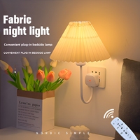 Lampe murale LED moderne avec télécommande, 3 couleurs réglables, abat-jour en tissu, lampe de lecture pour chambre à coucher, hôtel, décoration de la maison