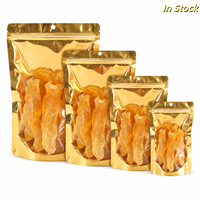 Sachets Doypack refermables en Mylar de haute qualité Packfortune, avec fenêtre transparente avant et dos en aluminium doré, pour emballage alimentaire