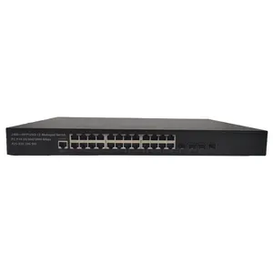 L3 управляемый коммутатор Ethernet PoE с 24 портами 10/100/1000 м Base-T + 4 порта 10G Base-R SFP/SFP +