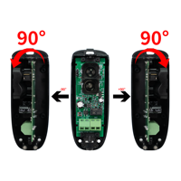 Sensor Sinar Inframerah Gerbang Tegangan Lebar 9V-30V, Sensor Fotocell Reflektif Multi-sudut yang Dapat Diputar Dengan Penutup Tahan Air