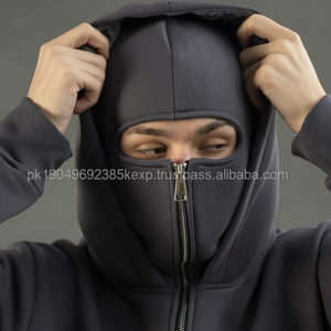 Ventes chaudes, tendance de la mode, cagoule de style ninja, sweat à capuche zippé, streetwear, sweat à capuche utilisé pour l'hiver au prix de gros - Product Image 1