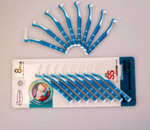 Cure-dents interdentaires en nylon en forme de L nouvellement conçus 8 pièces Mini brosse à dents <span class=keywords><strong>Tepe</strong></span> brosses interdentaires brosse interdentaire dentaire - Product Image 4