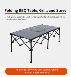 New Trend Products Outdoor <strong>BBQ</strong> Grill <strong>Korean</strong> Folding <strong>Table</strong> Dining Picnic Restaurant Furniture Bistro Stovetop <strong>Table</strong> - Product Image 5