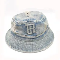בציר שוטף ינס דלי כובע היפ הופ כובעי שמש יצרן ג 'ינס כובעי