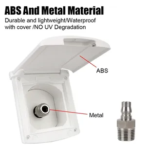 Accesorios para caravanas: Tapa con filtro bloqueable para entrada/salida de agua con adaptadores de 20 mm para barco, embarcación, RV, caravana, coche, <span class=keywords><strong>furgoneta</strong></span> - Product Image 6