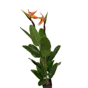 Artificial Plant Flowers Supplier Single And Double Headed Paradise Bird Flower Heads