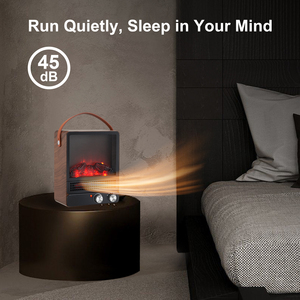 Cheminée électrique ETLus à flamme réaliste 750W 1500W avec éléments chauffants filaires et écran en verre pour chauffage domestique - Product Image 3