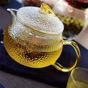Wholesale Exquisite Style 550ml Flowers Tea Teapot With Infuser Small Glass Teapot With Cup Drinking Set