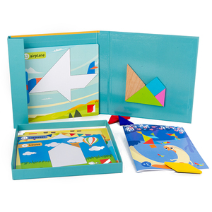 Jouet éducatif en bois magnétique Tangram à faire soi-même, scène de dessin animé, puzzle, jouet en plastique pour la petite enfance, pour les enfants de 2 à 4 ans - Product Image 5