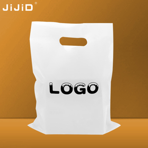 Jijid có thể tái chế nhỏ xử lý Túi mua sắm dễ thương in logo tùy chỉnh chết cắt túi Áo Thun nhựa có tay cầm túi mua sắm bằng nhựa - Product Image 3