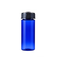 Bouteille de diffuseur d'arôme en plastique PET bleu clair avec bouchon noir 130ml